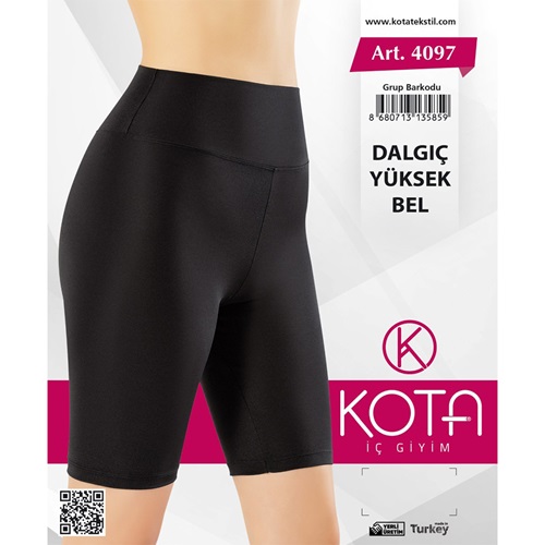 Kota 4097 Bayan Likralı Yüksek Bel Diz Üstü Tayt