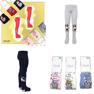 Ekinoks Kız Çocuk Desenli Yıkamalı Parfümlü Mevsimlik Külotlu Çorap - Karışık Renk - 0-1 YAŞ