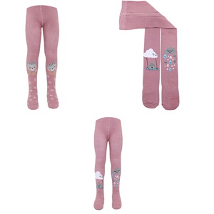 Ekinoks Kız Çocuk Desenli Yıkamalı Parfümlü Mevsimlik Külotlu Çorap - Karışık Renk - 9-10 YAŞ