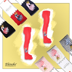 Ekinoks Kız Çocuk Desenli Yıkamalı Parfümlü Havlu Külotlu Çorap - Karışık Renk - 3-4 YAŞ