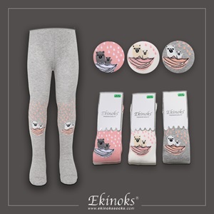 Ekinoks Kız Çocuk Desenli Yıkamalı Parfümlü Havlu Külotlu Çorap - Karışık Renk - 3-4 YAŞ