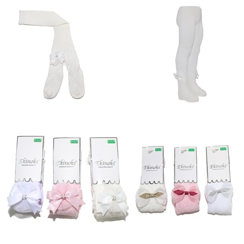 Ekinoks Çocuk Aksesuarlı Külotlu Çorap - Karışık Renk - 0-1 YAŞ