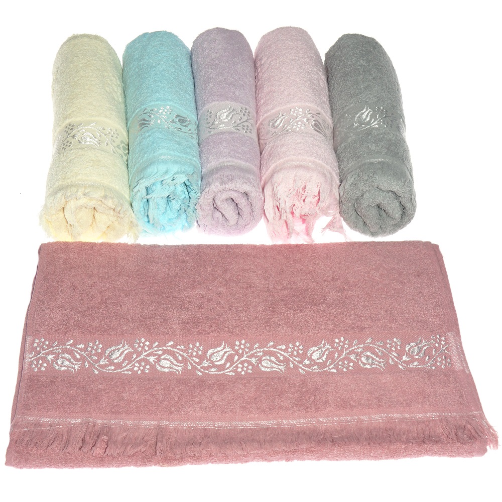 Timuçin Jakarlı Saçaklı El Ve Yüz Havlusu 50x90 cm