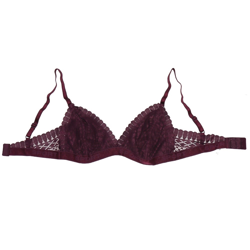 Aysemin ER 5036 Bayan Dantelli Desteksiz Sport T. Büstiyer Sütyen - Mor - S-M-L-XL