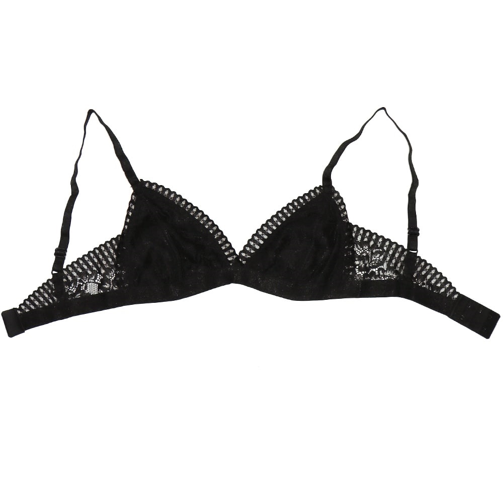 Aysemin ER 5036 Bayan Dantelli Desteksiz Sport T. Büstiyer Sütyen - Siyah - S-M-L-XL