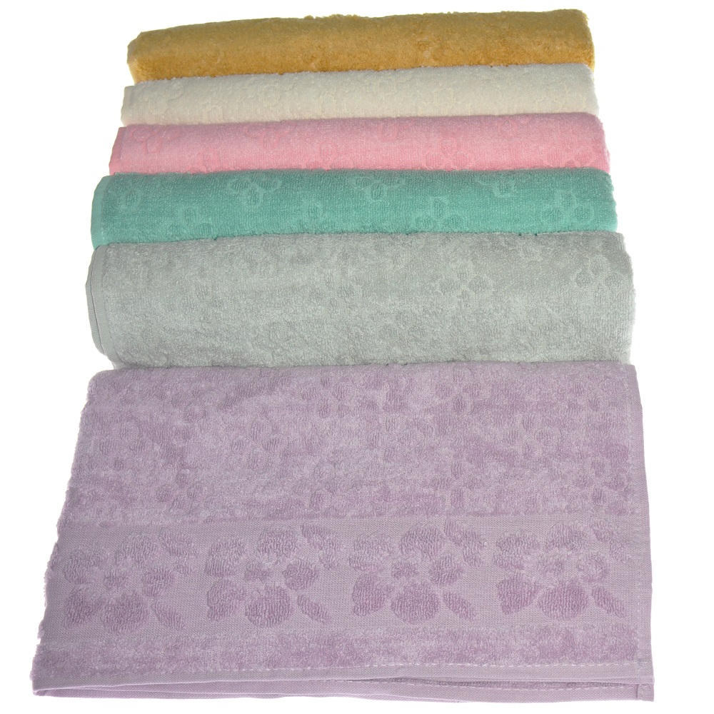 Durul 050 Bambu Çiçekli 1700gr El Yüz Havlusu Ebat 50x90cm