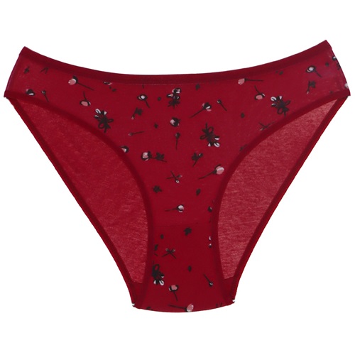Dondeza 101 Bayan Desenli Bikini - Bordo - STANDART