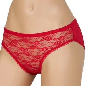 Dondeza 104 Bayan M Beden Dantelli Bikini - Kırmızı - STANDART