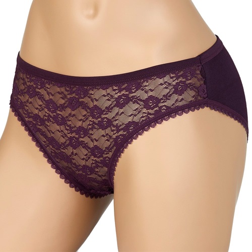 Dondeza 104 Bayan M Beden Dantelli Bikini - Mor - STANDART