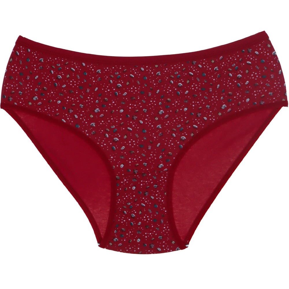 Dondeza 201 Bayan Desenli L Beden Külot - Bordo - STANDART