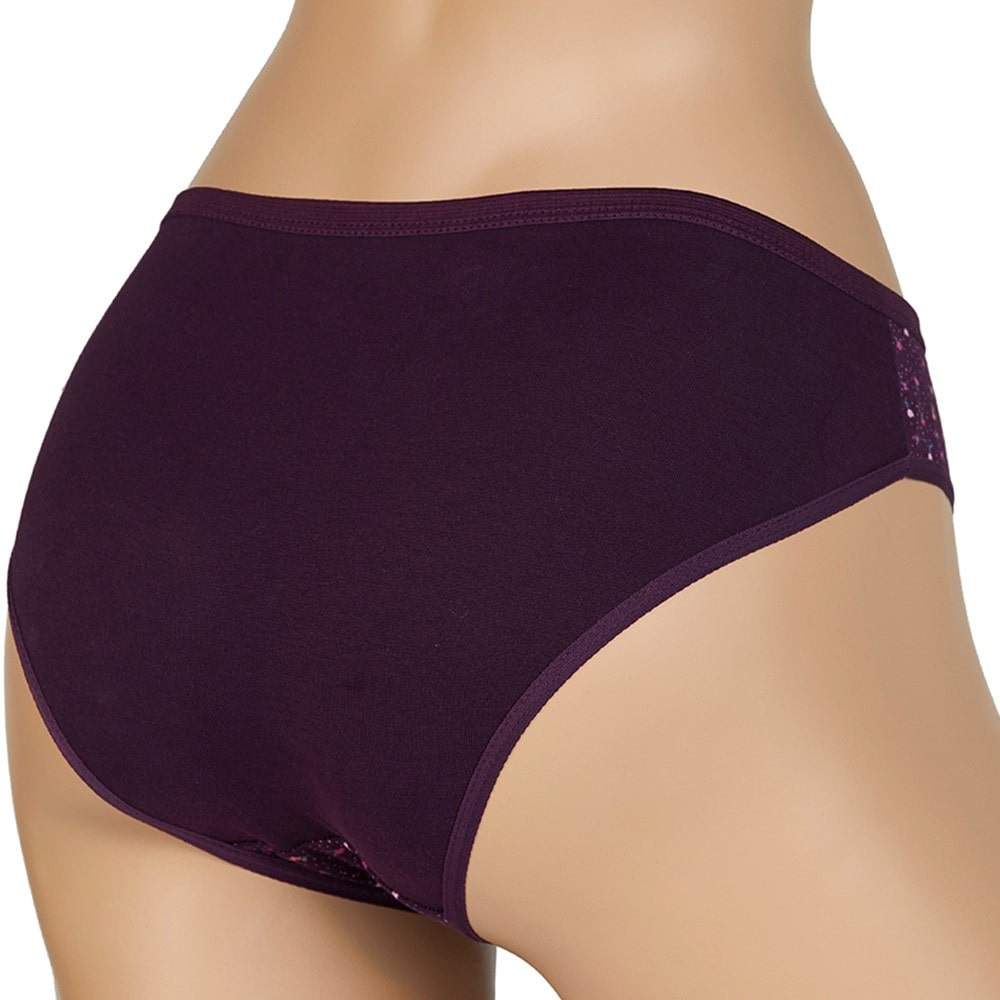 Dondeza 201 Bayan Desenli L Beden Külot - Mor - STANDART