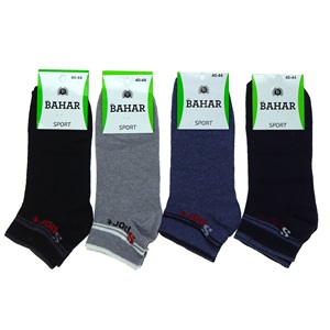 Bahar 3422 Erkek Likralı Patik Çorap - Gri - PAKET İÇİ TEK RENK