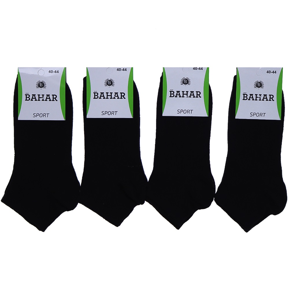 Bahar 3422 Erkek Likralı Patik Çorap - Gri - PAKET İÇİ TEK RENK