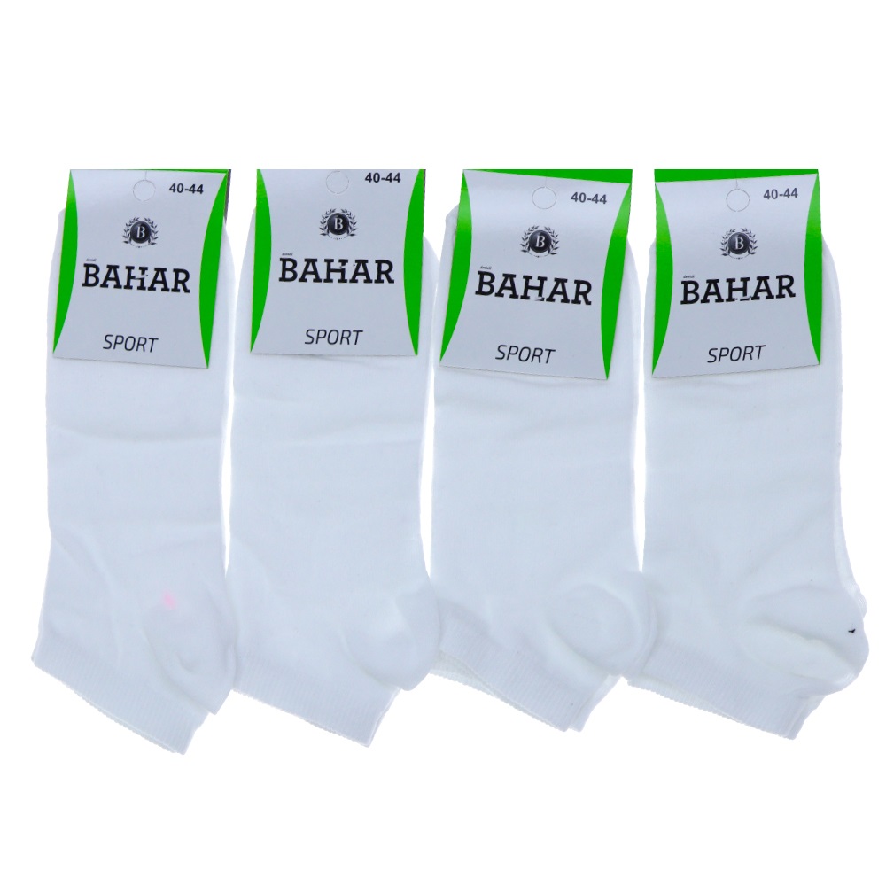 Bahar 3422 Erkek Likralı Patik Çorap - Gri - PAKET İÇİ TEK RENK