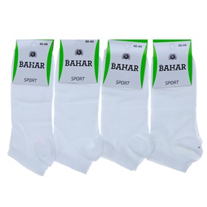 Bahar 3422 Erkek Likralı Patik Çorap - Gri - PAKET İÇİ TEK RENK