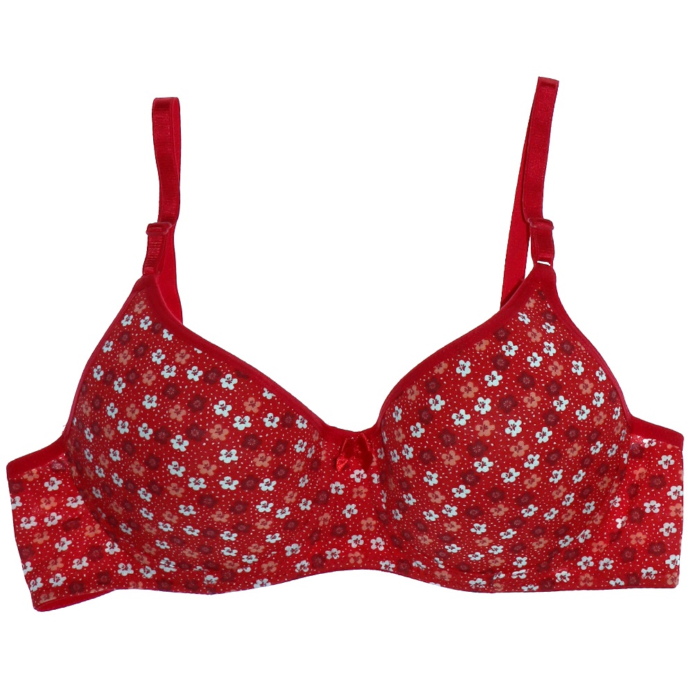 Özd Bayan Telli Monokop Desenli Desteksiz Sütyen 80-90