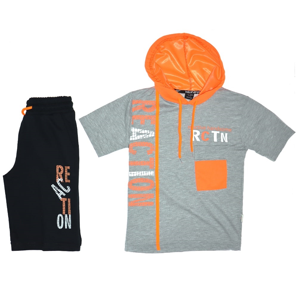 Nirvana 328 Erkek Çocuk Kapşonlu Ön Cepli Baskılı Takım 13-16 Yaş