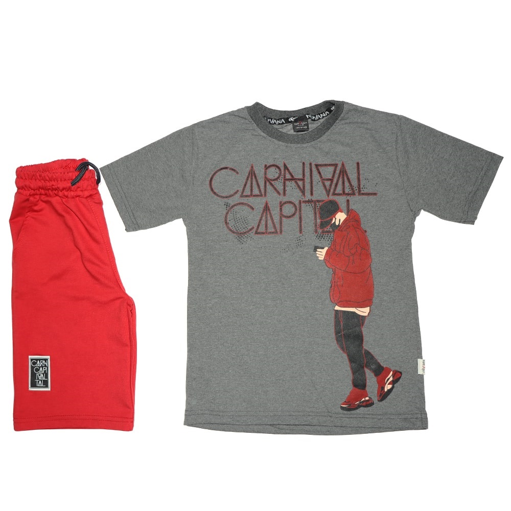 Nirvana 413 Erkek Çocuk Capitol Baskılı Takım 13-16 Yaş
