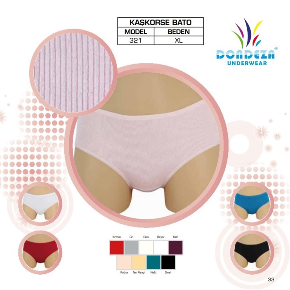 Dondeza 321 Bayan Kaşkorse XL Beden Bato - Bordo STANDART