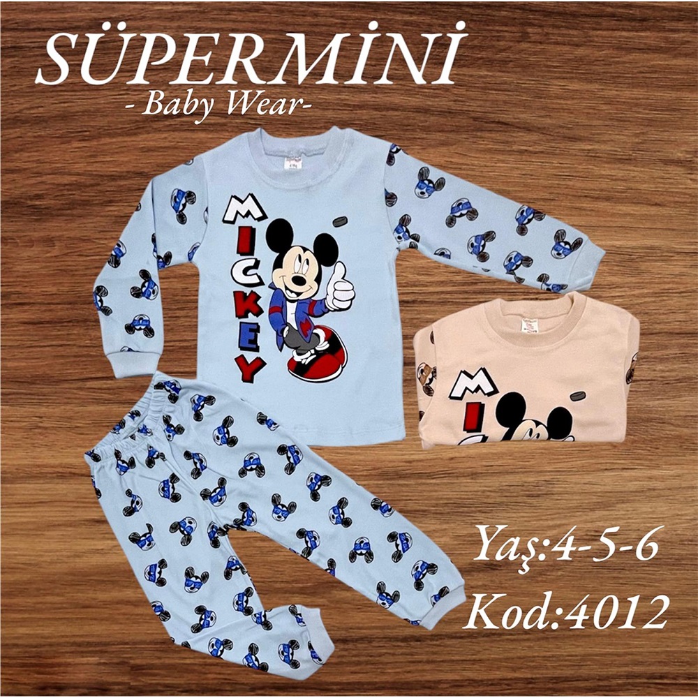 Süpermini 4012 Erkek Çocuk Penye Mickey Baskılı Takımı 4-6 Yaş - Ekru - 4-6 YAŞ