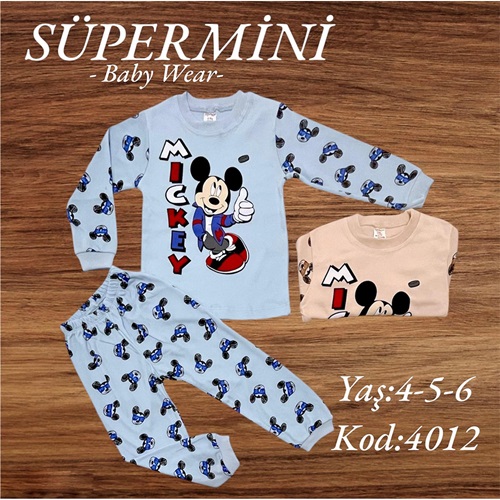Süpermini 4012 Erkek Çocuk Penye Mickey Baskılı Takımı 4-6 Yaş - Mavi - 4-6 YAŞ