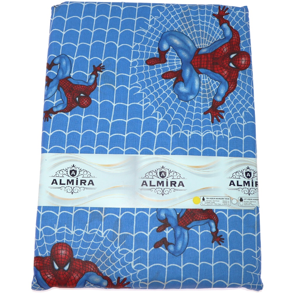 Almira Erkek Çocuk Kutulu Tek kişilik Baskılı Nevresim Takımı 160x240 cm - Karışık Renk - 160X240