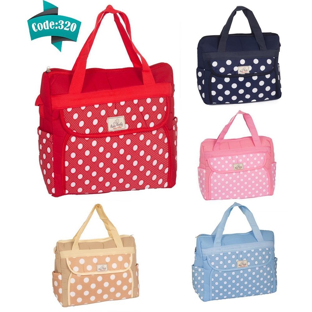 Rain Baby 320 Puantiyeli Lüx Bebe Malzeme Çantası - Pembe - PAKET İÇİ TEK RENK