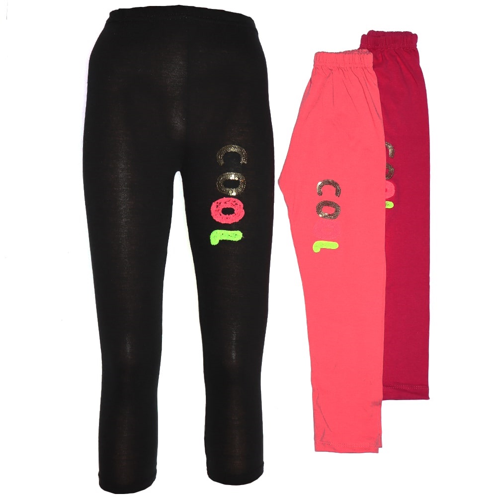 Pattiş Kız Çocuk Likralı Cool Süzine Nakışlı Tayt 3-12 Yaş