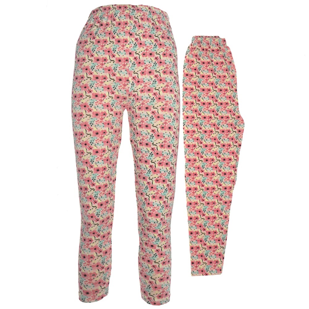 Pattiş Kız Çocuk Likralı Çiçek Baskılı Tayt 3-12 Yaş