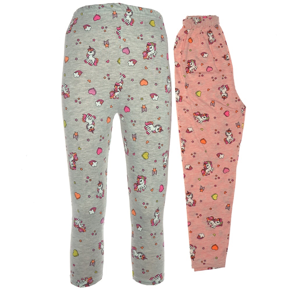 Pattiş Kız Çocuk Likralı Unicorn Baskılı Tayt 8-12 Yaş