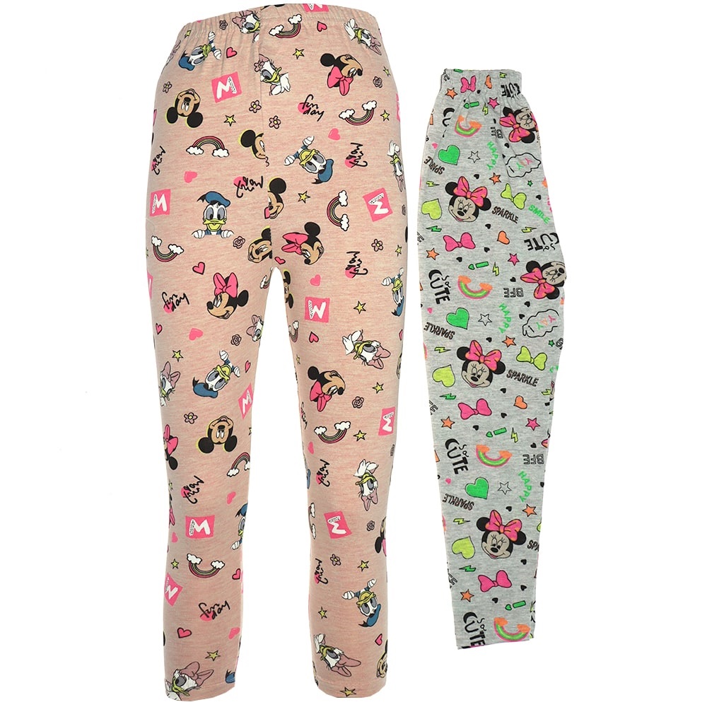 Pattiş Kız Çocuk Likralı Çizgi Karakter Baskılı Tayt 8-12 Yaş