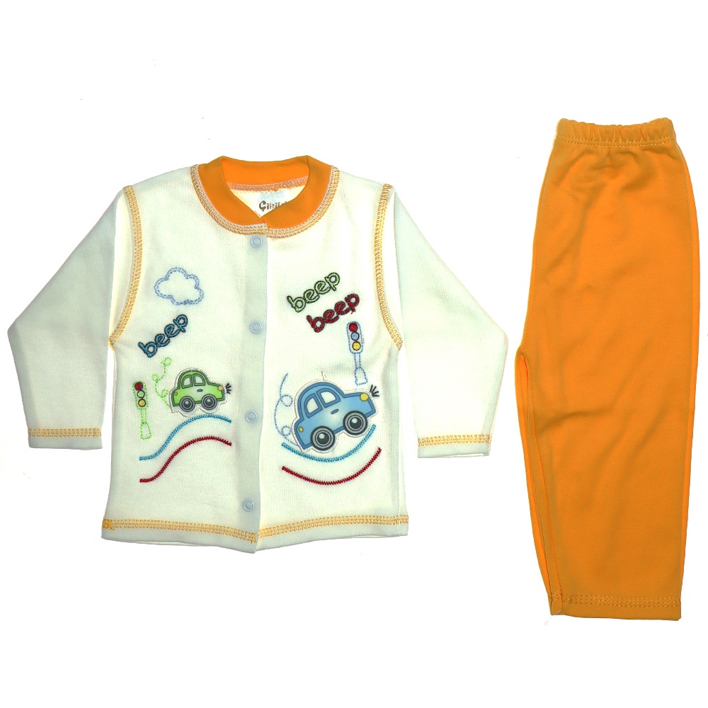 Çikita 198 Erkek Çocuk Kremli Kareokalı Arabalı Takım 1 Yaş