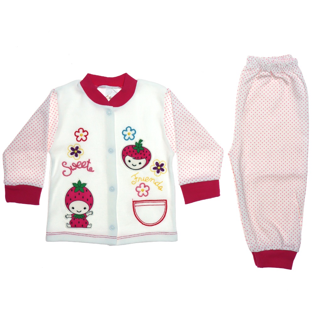 Çikita 296 Kız Çocuk Kolu Ve Pantolonu Puanlı Takım 1 Yaş