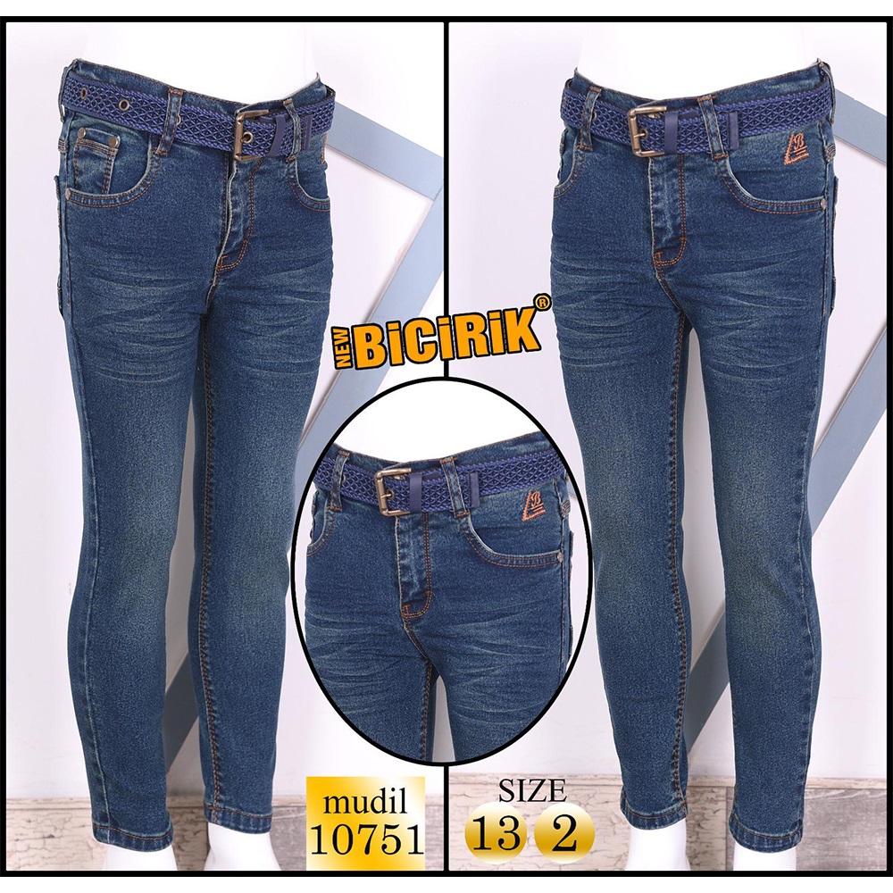 Bicirik 10751 Erkek Çocuk Tint Likralı Kot Pantolon 6-9 Yaş