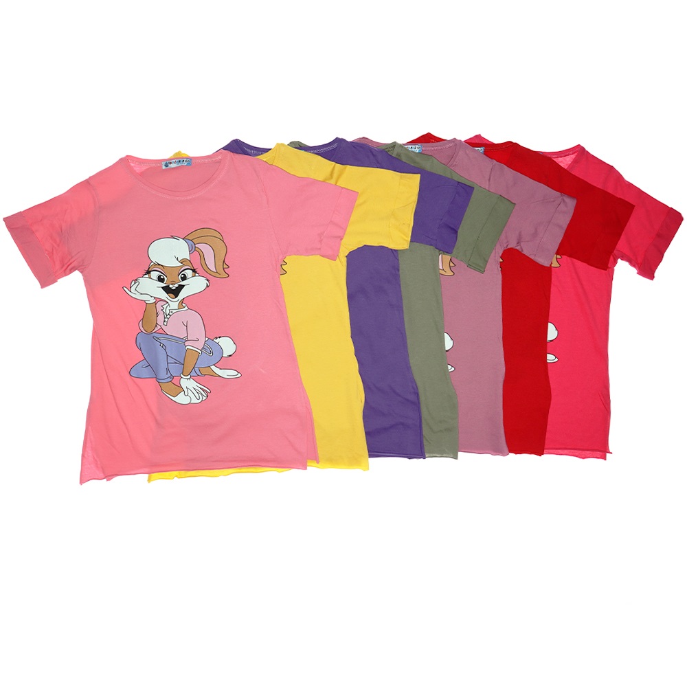 Damlanur Kız Çocuk Tavşan Baskılı Tunik 13-16 Yaş