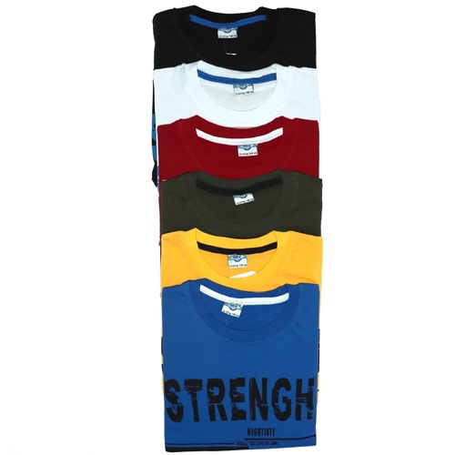 Twix 4636 Strenght Baskılı Sıfır Yaka Likralı Penye Tişört 12-16 Yaş - Sarı - 12-16 YAŞ