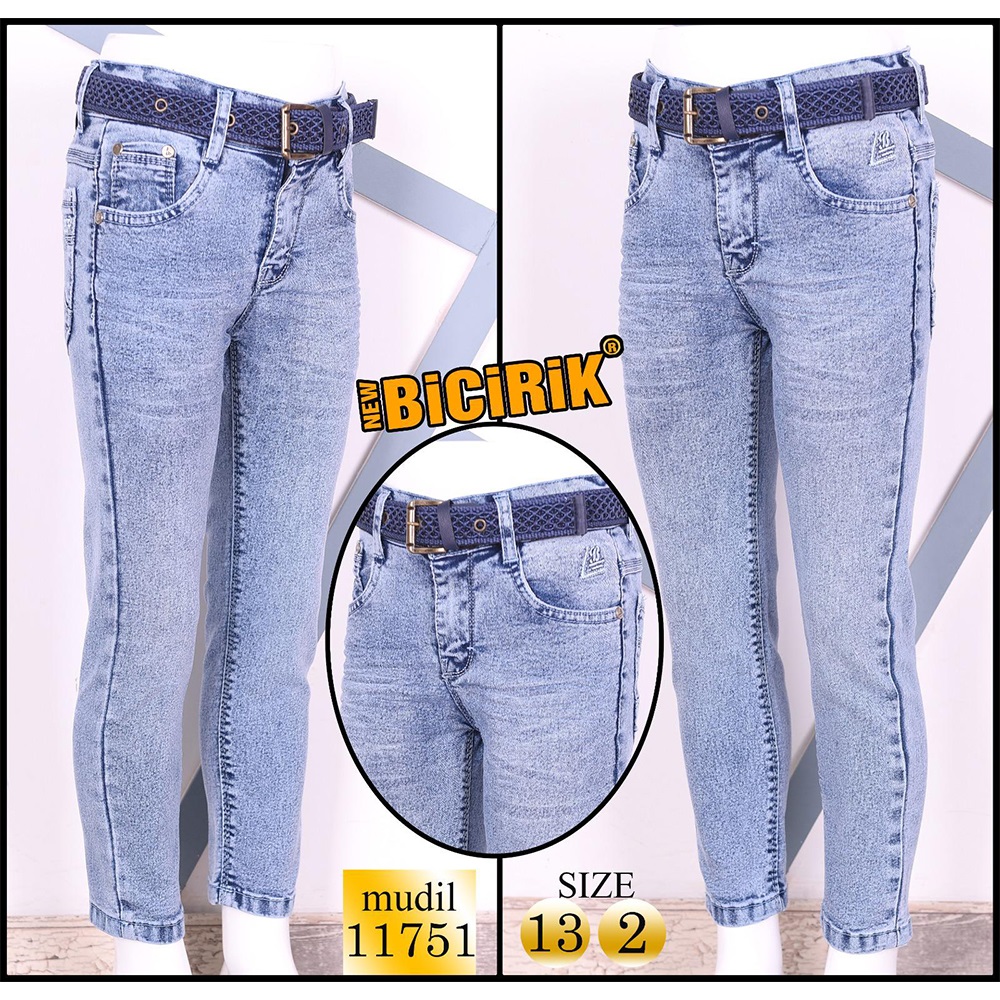 Bicirik 11751 Erkek Çocuk Likralı Kot Pantolon 6-9 Yaş