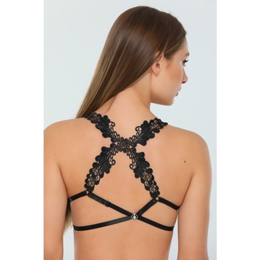 F.K 443 Önden Açılır Sırt Dantel Detaylı Yarım Dolgulu Sütyen 80-95