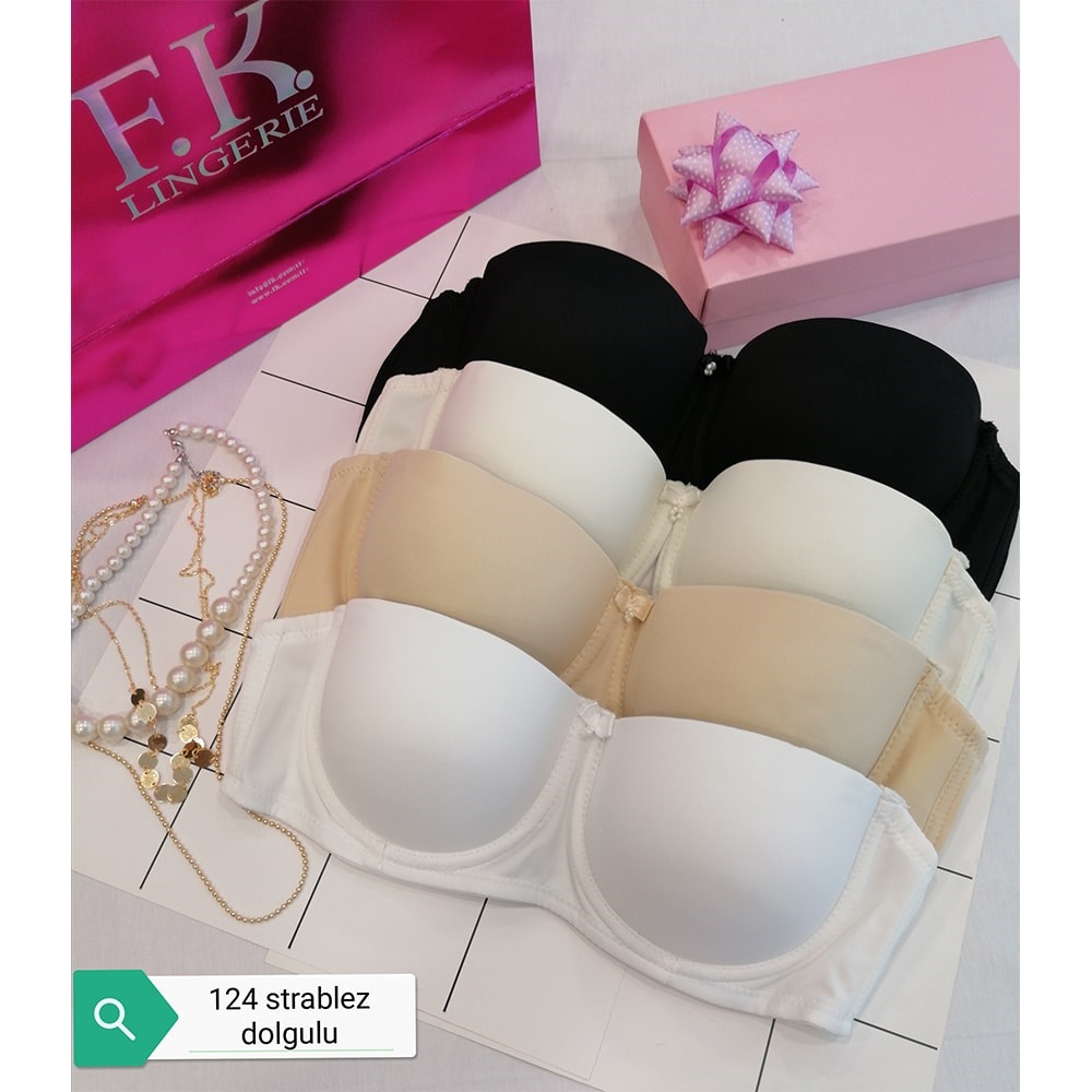 F.K 124 Bayan Dolgulu Destekli Sütyen 75-85