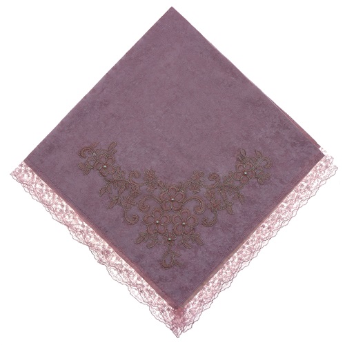 ÖFG Aplike Kadife İncili Güpürlü Bohça