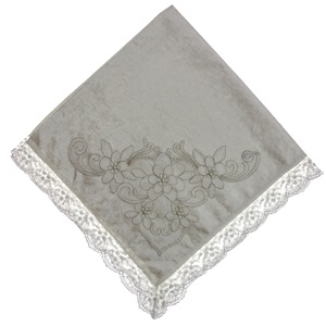 ÖFG Aplike Kadife İncili Güpürlü Bohça