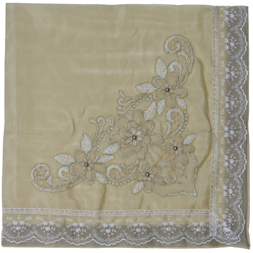 ÖFG Monaray Fistolu İncili Tek Renk Bohça - Bej - STANDART