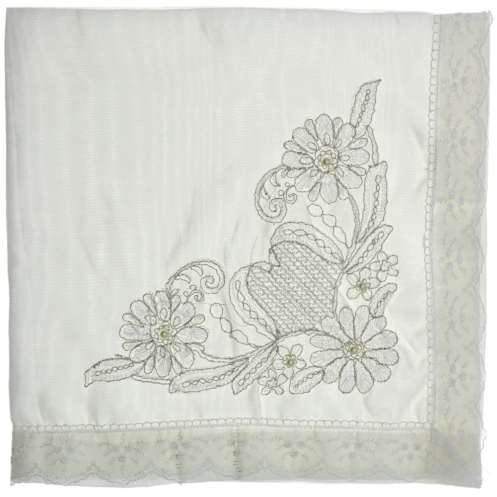 ÖFG Monaray Fistolu İncili Tek Renk Bohça- Ekru - STANDART