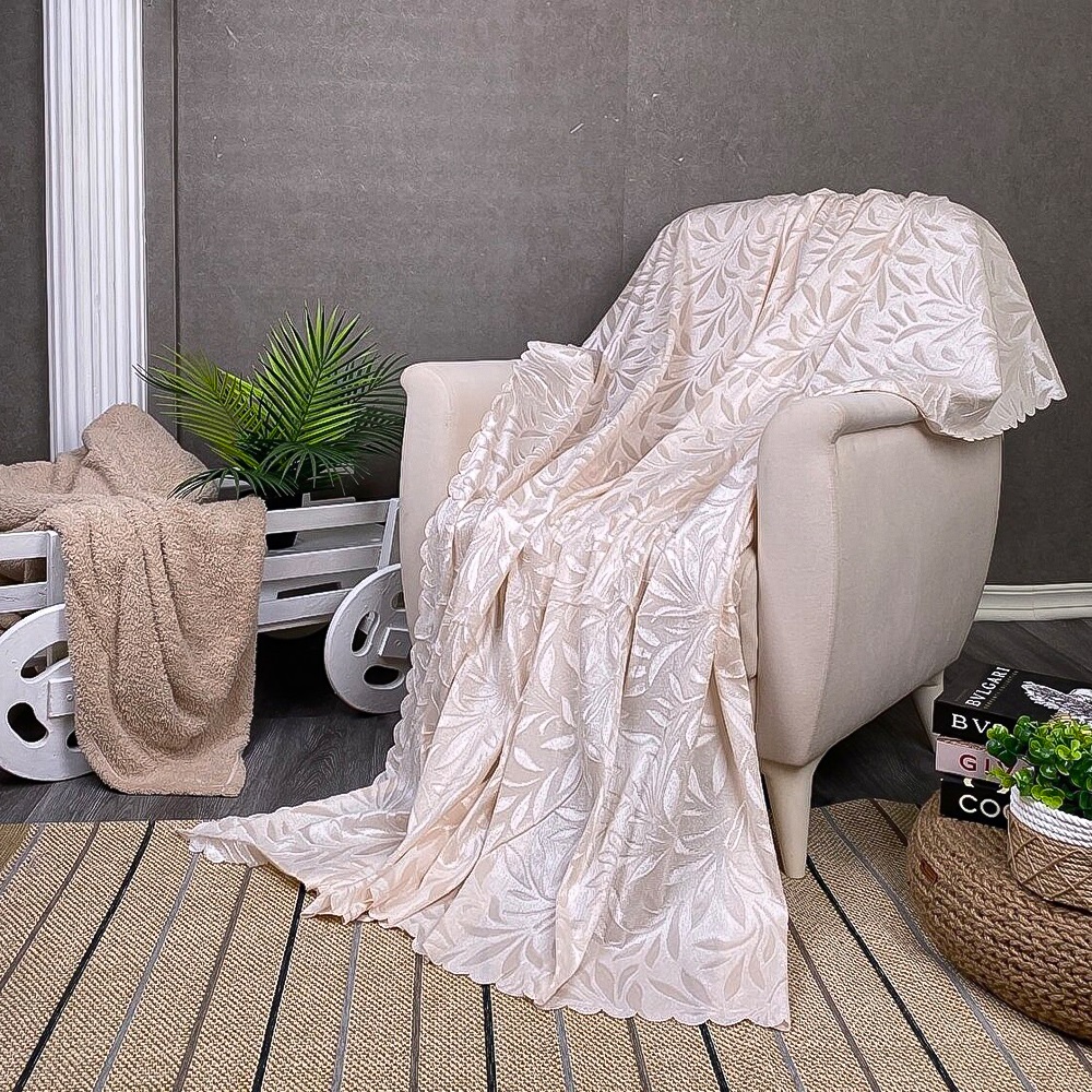 Evneşe Tay Tüyü Akasya Koltuk Kanepe Örtüsü 160x200cm - Füme - 160X200