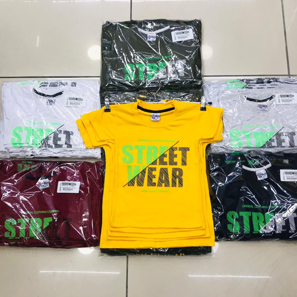 Çocukça Kids 0006 Erkek Çocuk Street Baskılı Penye Tişört 3-12 Yaş