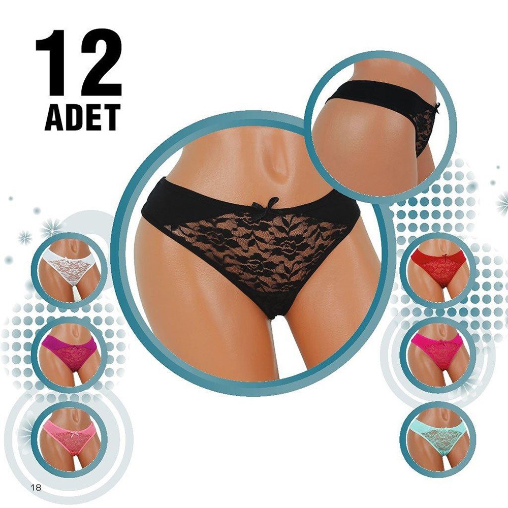 Deza Lüx 4004 Bayan M Beden Tanga - Nefti - STANDART