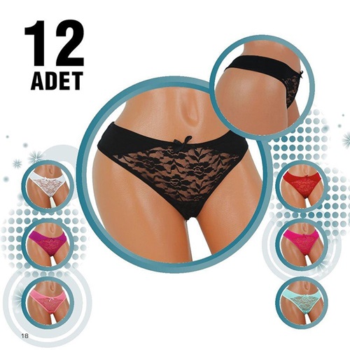 Deza Lüx 4004 Bayan M Beden Tanga - Nefti - STANDART