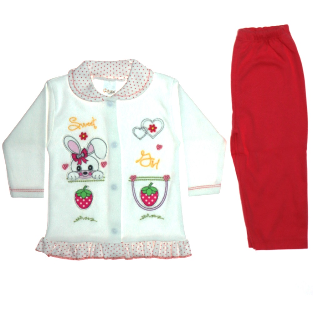 Çikita 286 Kız Çocuk Tavşanlı Kremli takım 1-Yaş