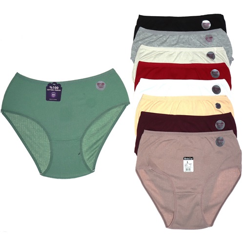 Huma One 3011 Bayan Koton Derbi Ribana Bato Külot 2XL - Siyah