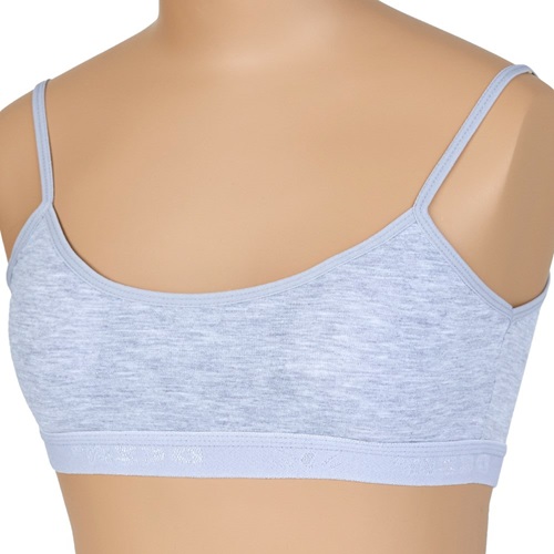 Dondeza 419 Düz İp Askı Pedli Büstiyer - Gri - L-XL